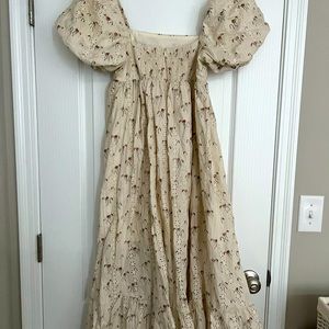 Shop red dress Storia puff sleeve dress